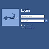 Login screen